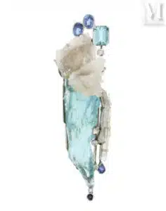 Pendentif Cristal d'aigue-marine - Collection Jean Vendome