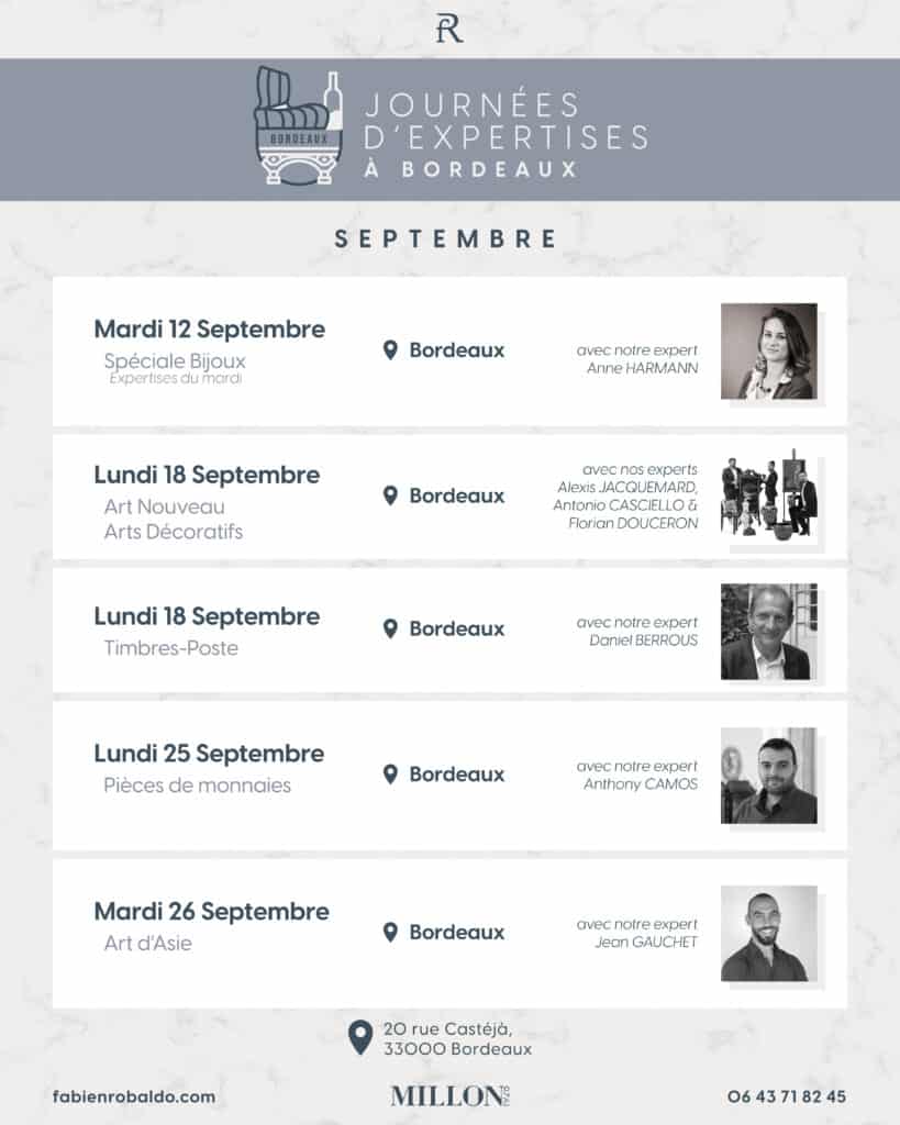 journées d'expertises gratuites Septembre à Bordeaux