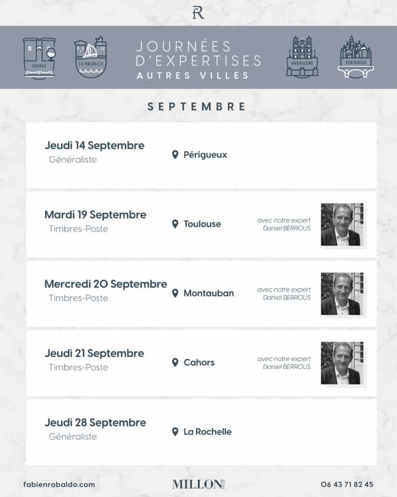 journées d'expertises gratuites en Septembre dans la Nouvelle Aquitaine