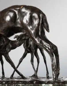 La biche et ses faons, R. Bugatti