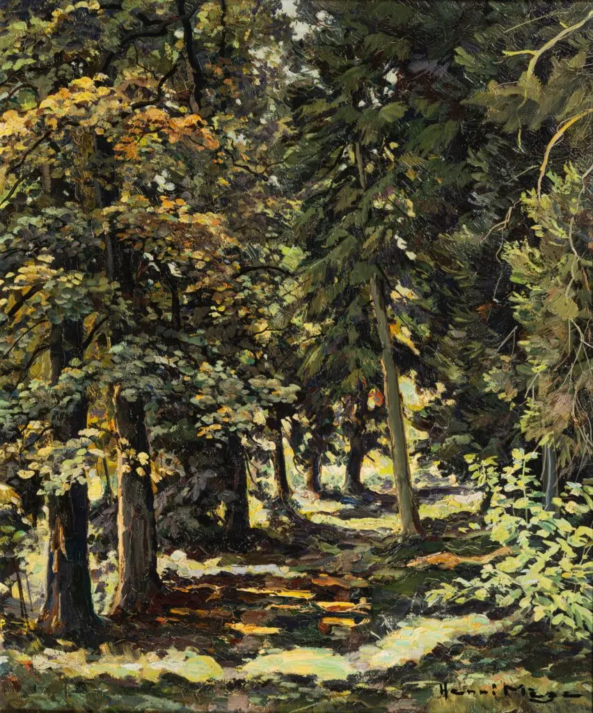 HENRI MÈGE (1904-1984) Sous-bois en Savoie