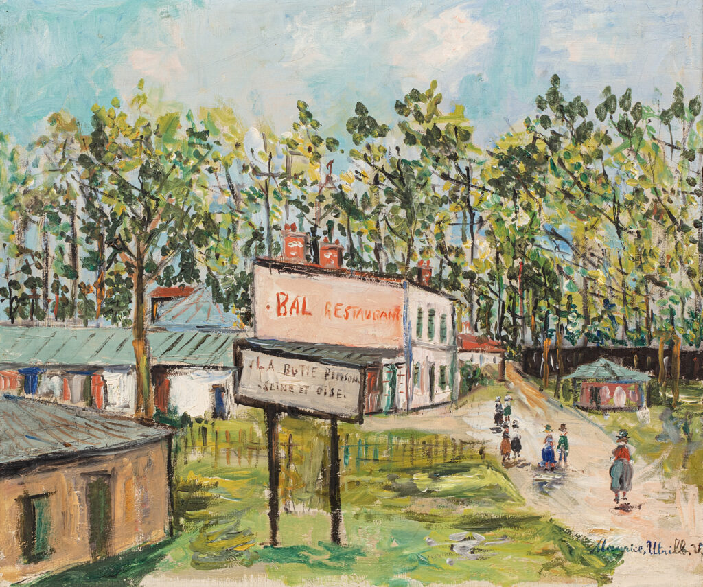 Maurice UTRILLO Bal restaurant de la butte Pinson à Montmagny (Seine et Oise)