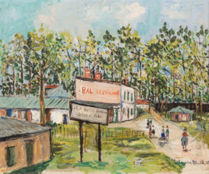 Maurice UTRILLO Bal restaurant de la butte Pinson à Montmagny (Seine et Oise)