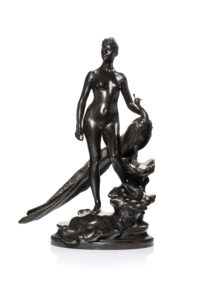 Alexandre FALGUIERE (1831-1900),Femme au paon