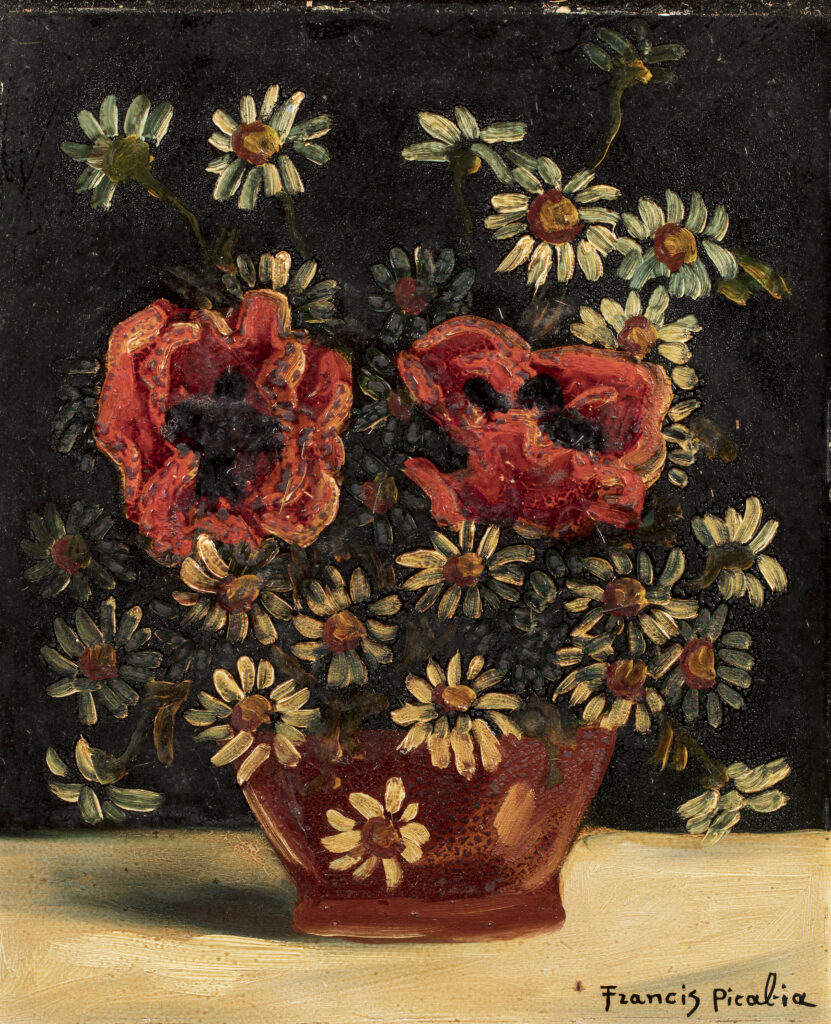 Francis PICABIA (Paris 1879-1953) Bouquet de fleurs Huile sur carton