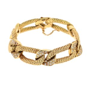 Estimation de ce bijoux, "Georges LENFANT" pour Henri MARTIN, bracelet en or jaune 18k , estimée et proposée par notre cabinet, adjugée 16 000 €