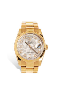 15 000 €_Montre ROLEX "Oyster Perpetual - Day Date" en or rose 18k (750 millièmes)