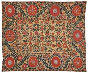 Estimation "Arts d'Orient" ce Splendide suzani du Ouzbékistan, XIXe siècle a la vente par notre cabinet d'expertise adjugé 14 000 €