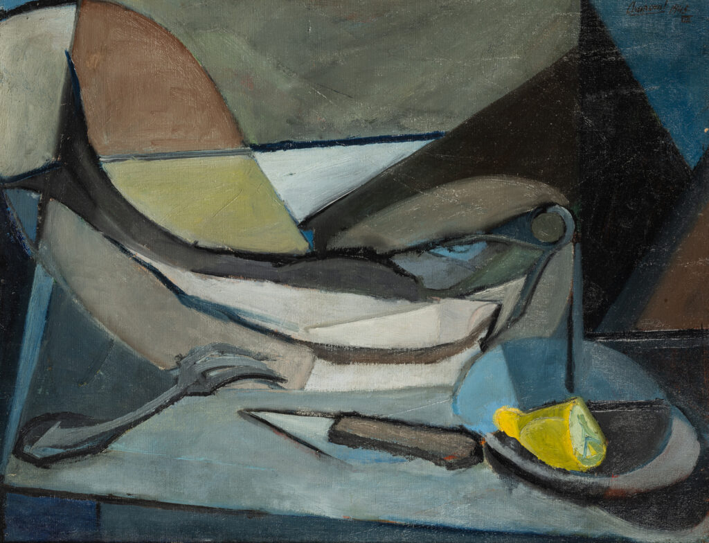 Estimation de l'œuvre "Nature morte au poisson" de l'artiste Youla Chapoval estimée et proposée par notre cabinet, adjugée 2 600 €