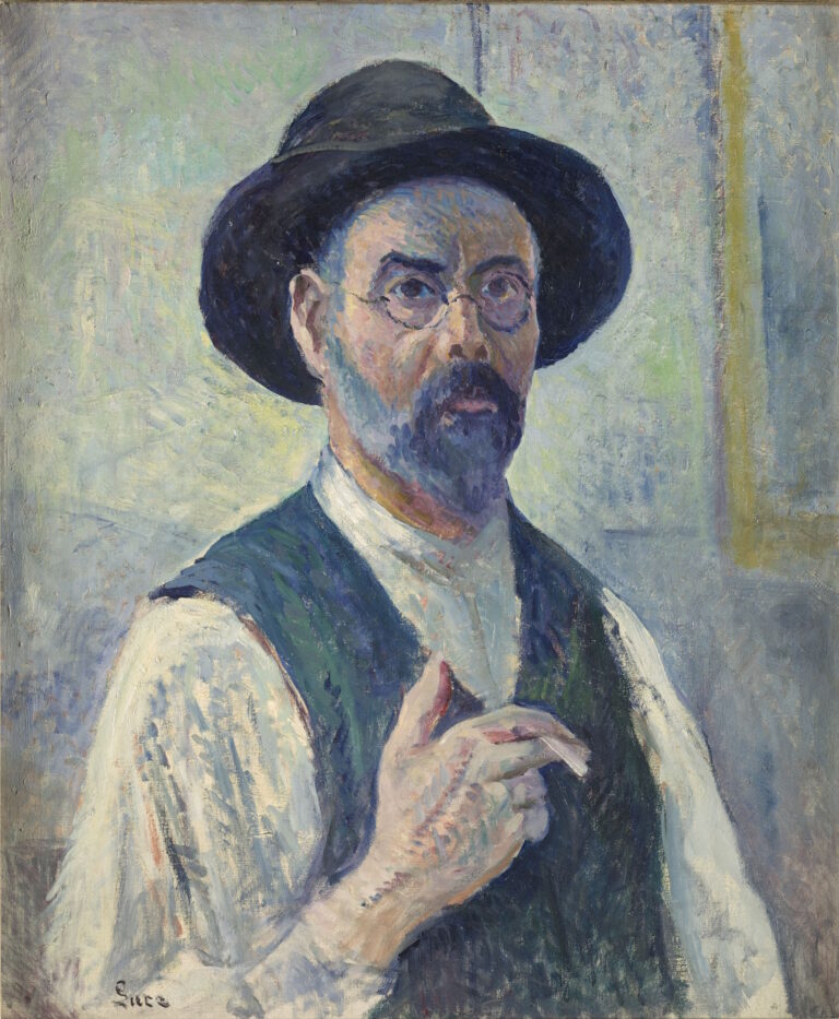 autoportrait de l'artiste Maximilien Luce zn couleur