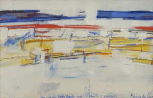 Estimation "Huile sur toile signée en bas à droite et dédicacée Pour Joaquim Garcia avec amitié et gratitude" de l'artiste "Maria Helena Vieira da Silva" proposer a la vente par notre cabinet d'expertise et adjugé 23 000 €