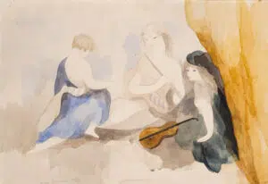 Estimation de l'œuvre "Le concert, Trois femmes" 1927 de l'artiste Marie Laurencin estimée et proposée par notre cabinet, adjugée 12 000 €