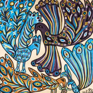 Estimation de l'œuvre "Oiseau, 1983" de l'artiste Baya estimée et proposée par notre cabinet, adjugée 32 000 €