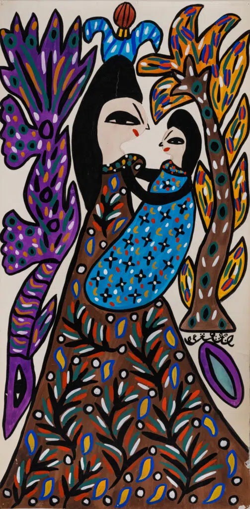 Estimation de l'œuvre "Maternité, 1983" de l'artiste Baya estimée et proposée par notre cabinet, adjugée 22 000 €