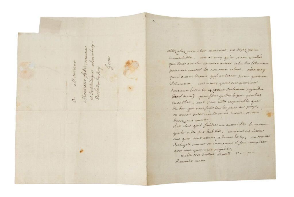 Estimation "Livres & Manuscrit" et expertise de cette lettre de "Voltare" proposer a la vente par notre cabinet d'expertise et adjugé 2 100 €