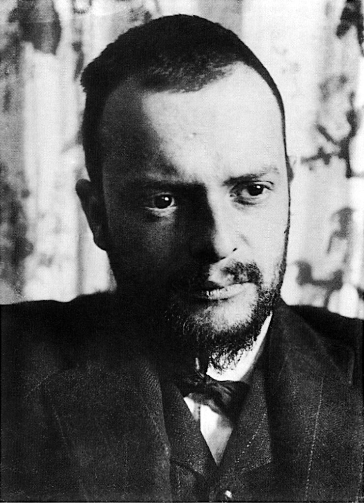 Expertise des œuvre de l'artiste et présentation de celui-ci, portrait photographique de l'artiste "Paul Klee" en noir et blanc