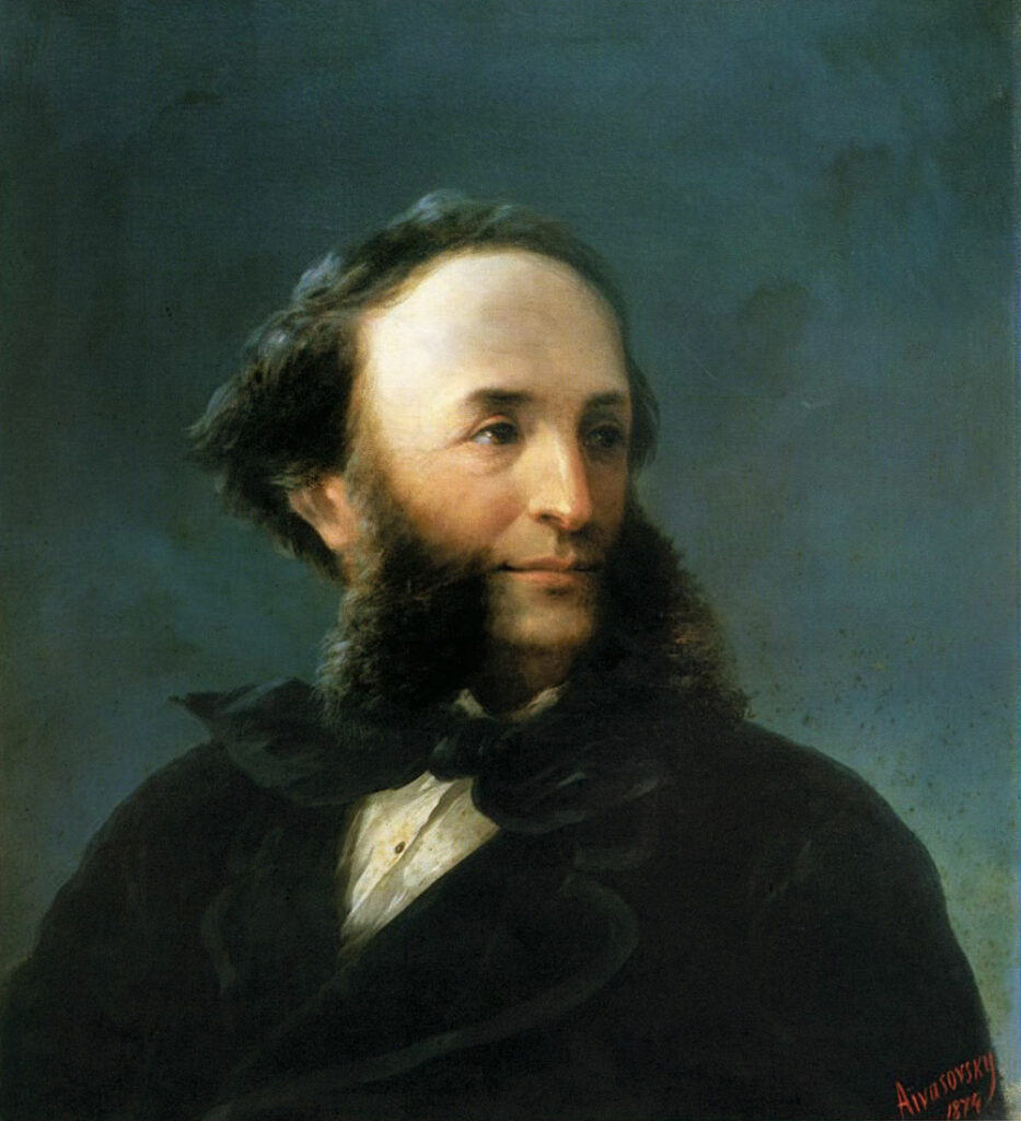 Expertise des œuvre de l'artiste et présentation de celui-ci, portrait de l'artiste "Ivan Aïvazovsky"