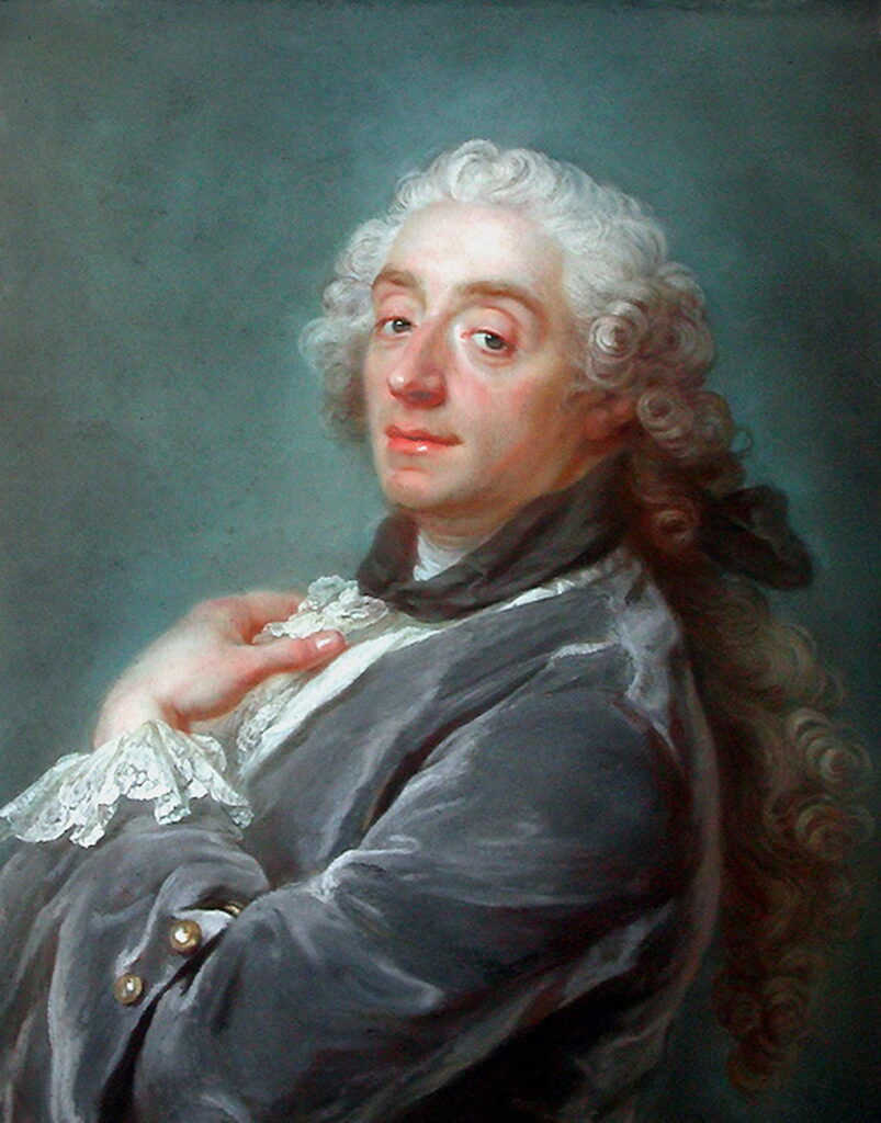 Expertise des œuvre de l'artiste et présentation de celui-ci, portrait photographique de l'artiste "François Boucher" en couleur