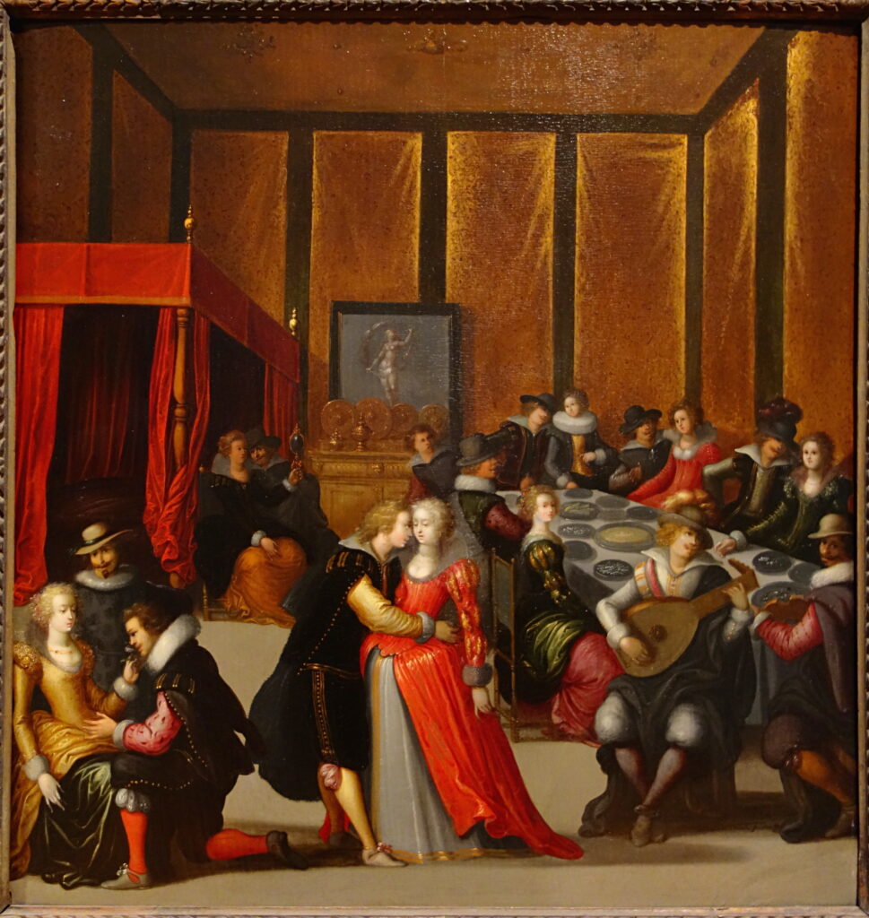 Expertise des œuvre de l'artiste et présentation de celui-ci, oeuvre "Les Cinq Sens, musée de Cambrai" de l'artiste "Louis de Caullery"