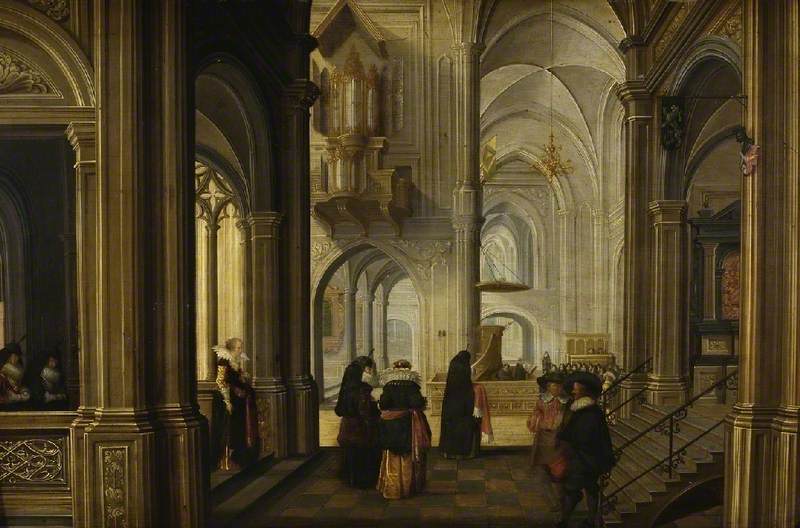 Intérieur d'église, 1628, Dirck Van Delen (1605-1671)