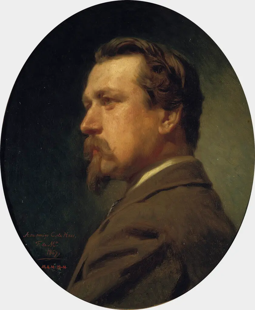 Expertise des œuvre de l'artiste et présentation de celui-ci, portrait de l'artiste "Carlos De Haes"