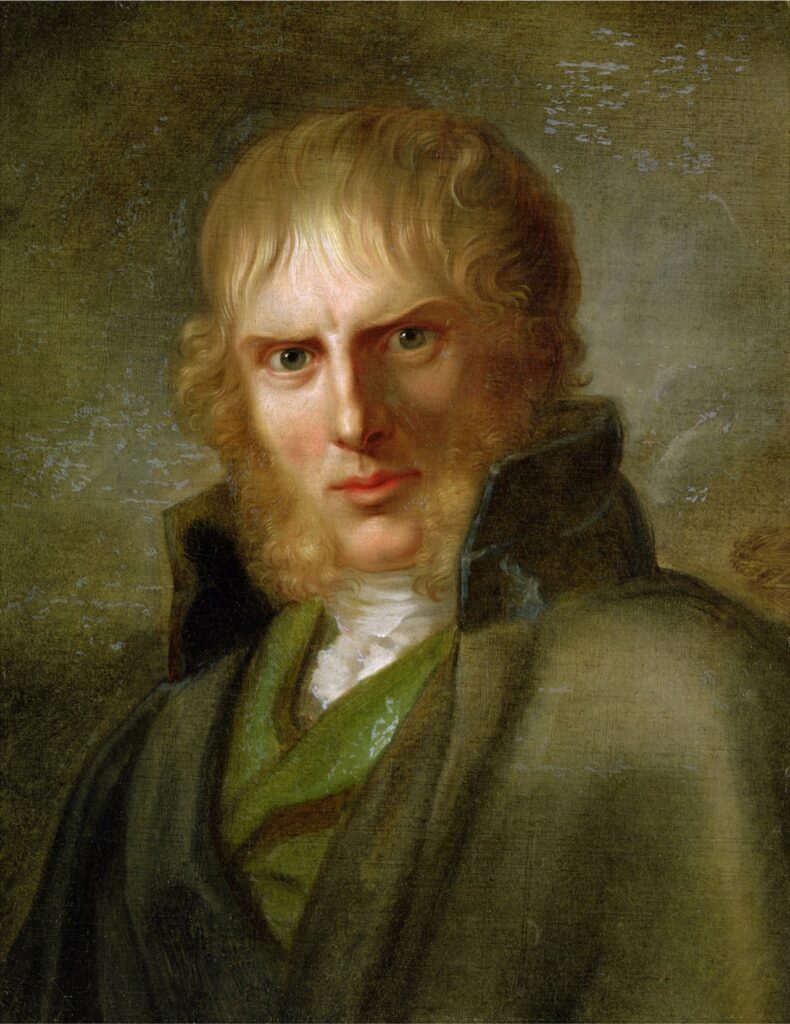 Expertise des œuvre de l'artiste et présentation de celui-ci, portrait photographique de l'artiste "Caspar David Friedrich" en couleur