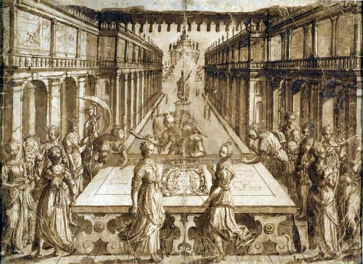 Les sept arts libéraux honorant les armes du roi de Pologne (1605) de l'artiste Matthaeus Greuter