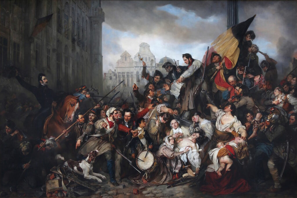 Expertise des œuvres de l'artiste et présentation de celui-ci, oeuvre "Épisode des Journées de septembre 1830 (sur la place de l'Hôtel de Ville de Bruxelles)" de l'artiste "Gustave Wappers"