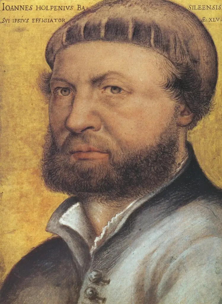 Expertise des œuvre de l'artiste et présentation de celui-ci, autoportrait de l'artiste "Hans Holbein le Jeune"