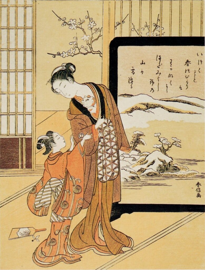 Expertise des œuvres de l'artiste et présentation de celui-ci, “Deux femmes”(1750) de Suzuki Harunobu (1725-1770)