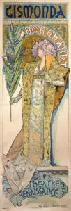 Estimation "Arts Nouveau & Arts Décoratif" et expertise de cette œuvre de "Alfonse Mucha", "Affiche de Sarah Bernhardt personnifiant Gismonda” (1894)
