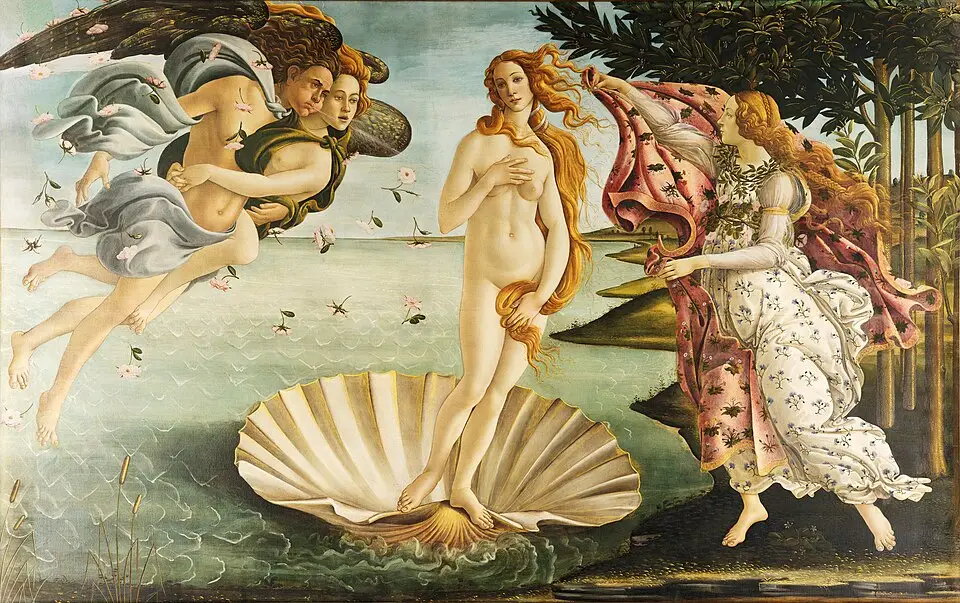 Expertise des œuvres de l'artiste et présentation de celui-ci, oeuvre "La Naissance de Vénus” (vers 1485) de Sandro Botticelli (1445-1510)