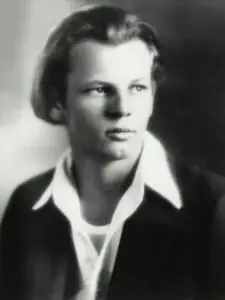 Expertise des œuvres de l'artiste et présentation de celui-ci, portrait photographique de l'artiste "Jackson Pollock" en 1928