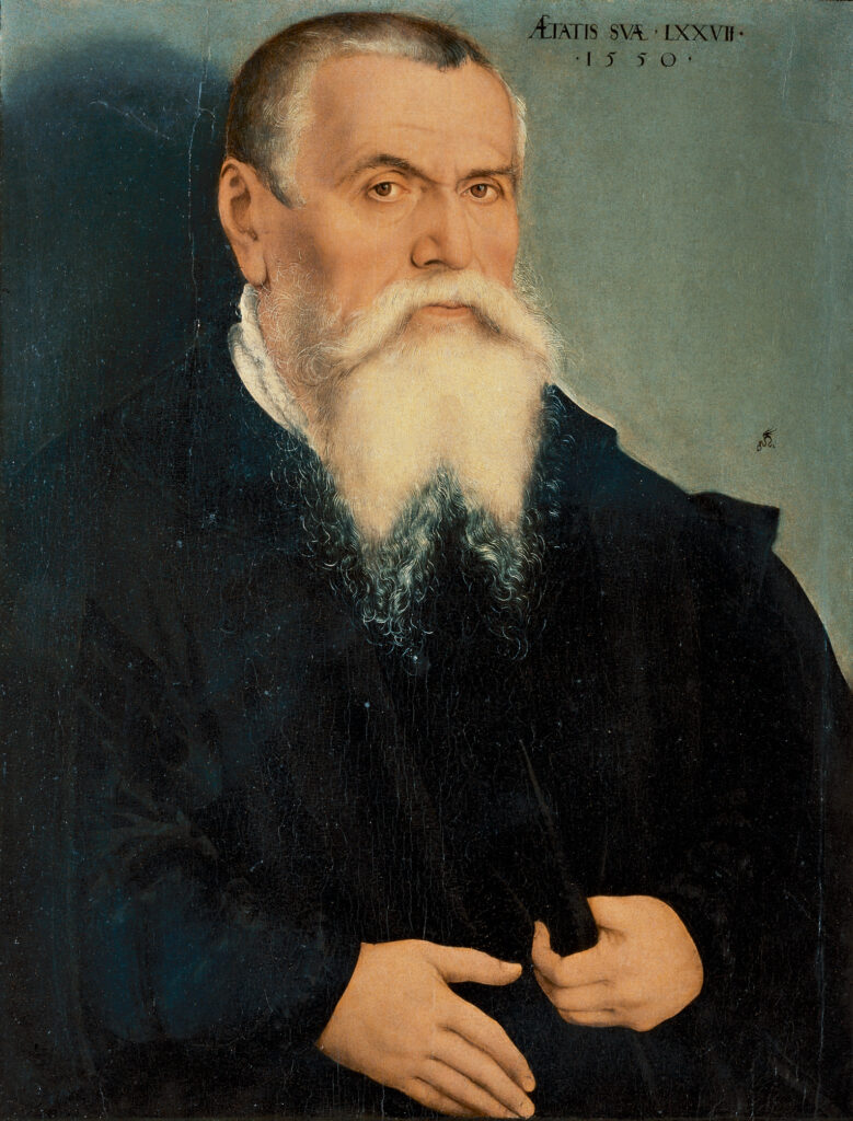 Expertise des œuvre de l'artiste et présentation de celui-ci, autoportrait de l'artiste "Lucas Cranach l'Ancien"