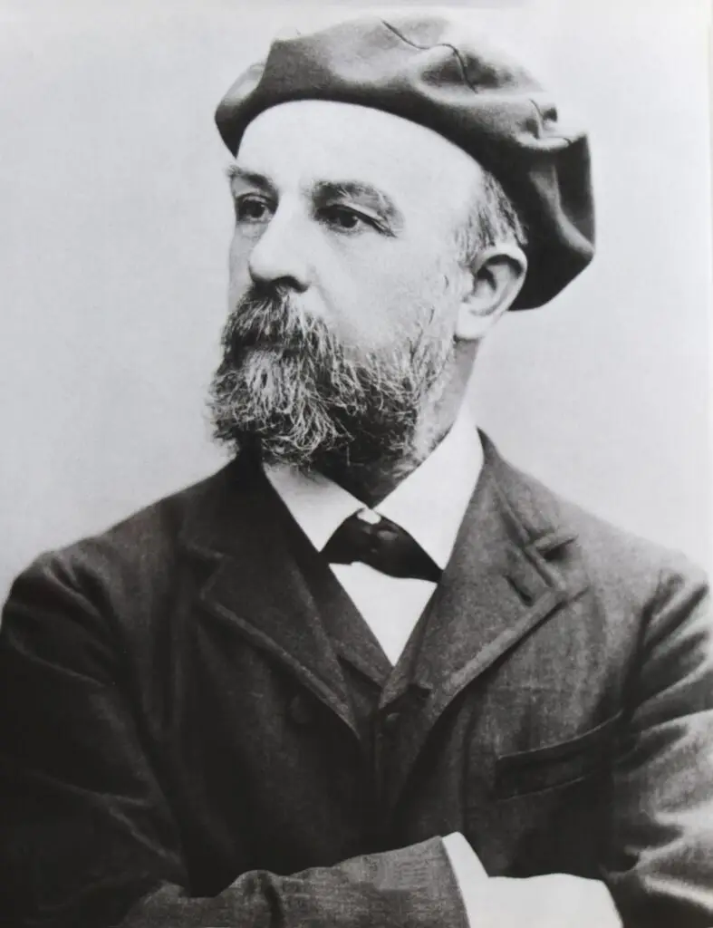 Expertise des œuvre de l'artiste et présentation de celui-ci, portrait photographique de l'artiste "Odilon Redon" en noir et blanc