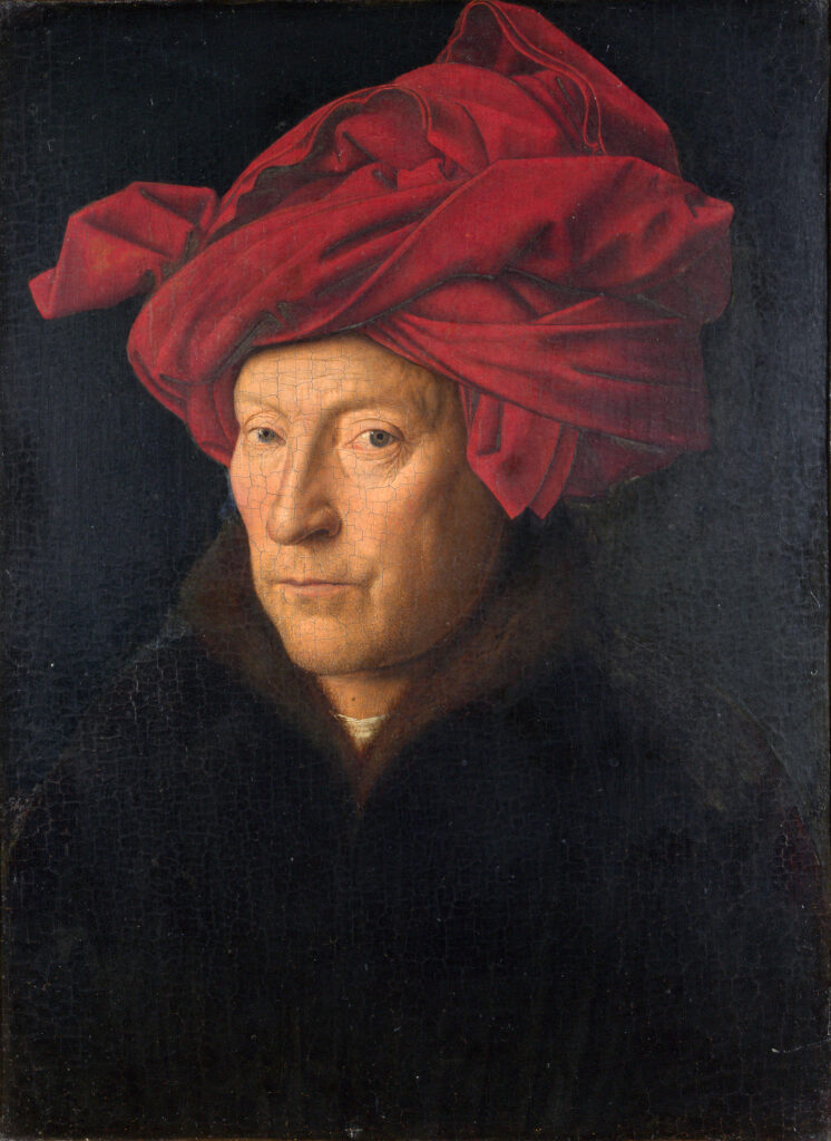 Expertise des œuvre de l'artiste et présentation de celui-ci, autoportrait de l'artiste "Jan van Eyck"