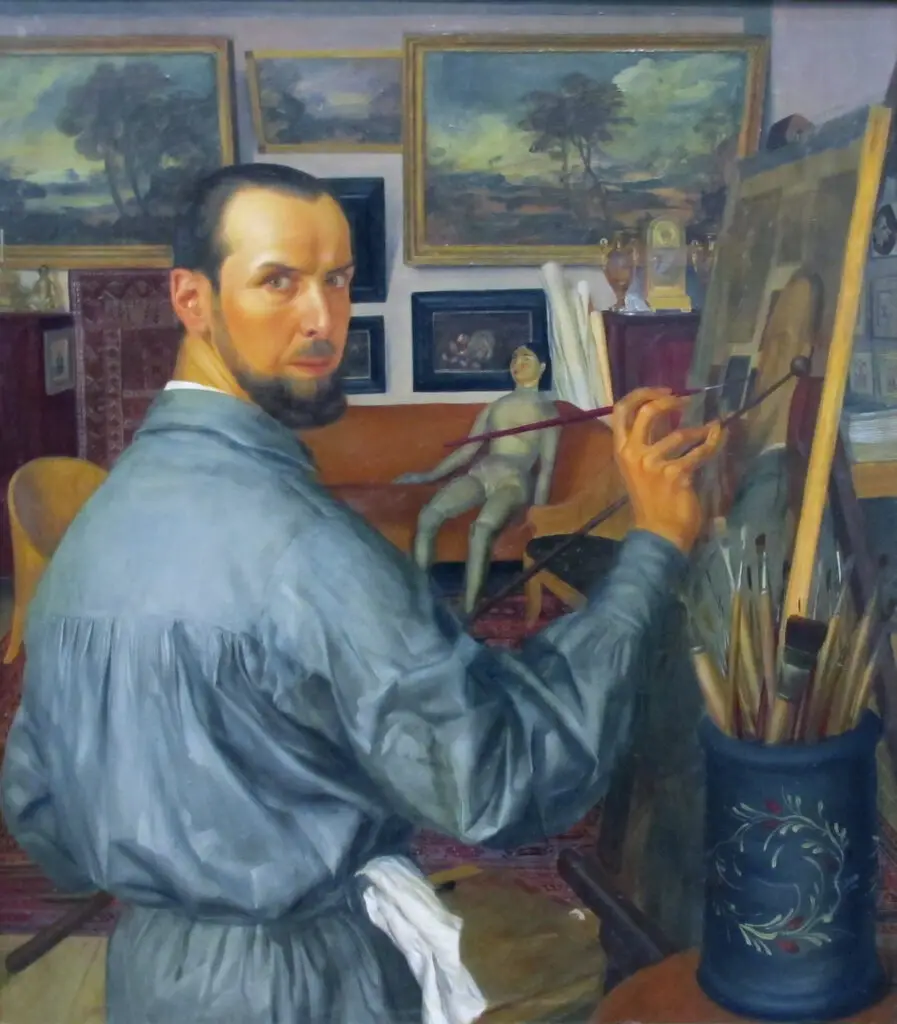 Expertise des œuvres de l'artiste et présentation de celui-ci; Autoportrait (1917) de "Alexandre Iacovleff "(1887-1938