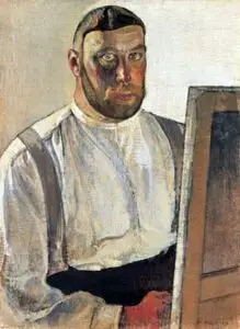 Expertise des œuvres de l'artiste et présentation de celui-ci, “Autoportrait” de l'artiste Édouard Vallet "au tableau (1919)", musée des Beaux-Arts de Lucerne