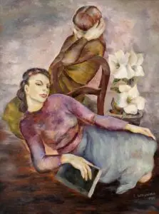 Expertise des œuvres de l'artiste et présentation de celui-ci, oeuvre "Two Women with Amaryllis,1938” de Edita Hirschova (1908-1942)