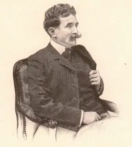 Expertise des œuvres de l'artiste et présentation de celui-ci, portrait gravure de l'artiste "Denis Etcheverry” vers 1904