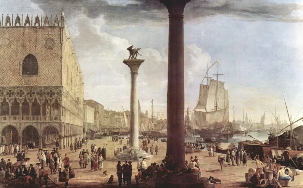Expertise des œuvres de l'artiste et présentation de celui-ci, oeuvre "Veduta de la place Saint-Marc” (vers 1710) de Luca Carlevarijs (1663-1730)