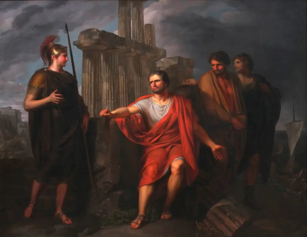 Expertise des œuvres de l'artiste et présentation de celui-ci, oeuvre "Marius assis sur les ruines de Carthage” (1791-1794) de Pierre Joseph Célestin François (1759-1851)