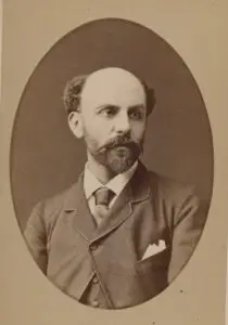 Expertise des œuvres de l'artiste et présentation de celui-ci, portrait photographique de l'artiste "René de Saint-Marceaux” (1845-1915) par Pierre Petit.