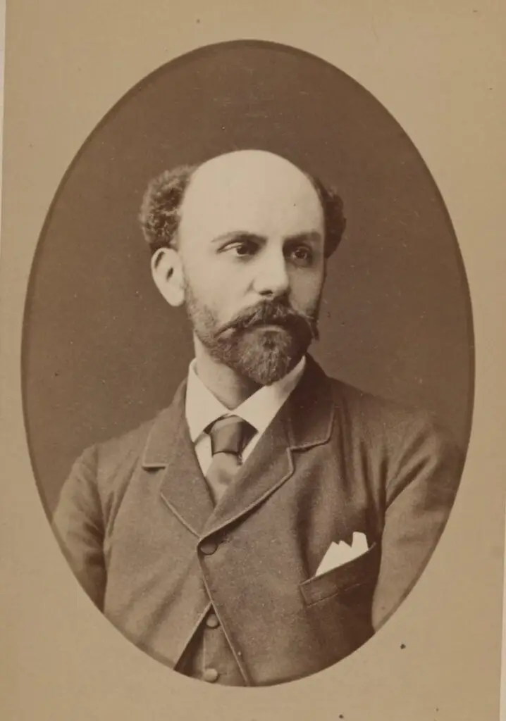 Expertise des œuvres de l'artiste et présentation de celui-ci, portrait photographique de l'artiste "René de Saint-Marceaux” (1845-1915) par Pierre Petit.