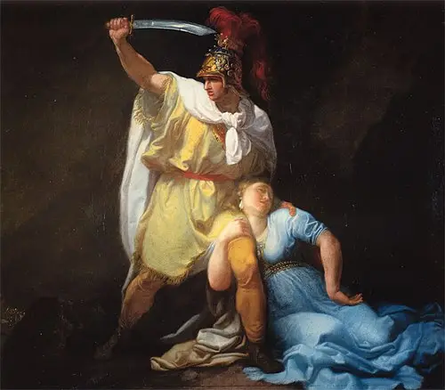 Expertise des œuvres de l'artiste et présentation de celui-ci, oeuvre "Rhadamiste tuant Zénobie (1803)” par Luigi Sabatelli (1772-1850)