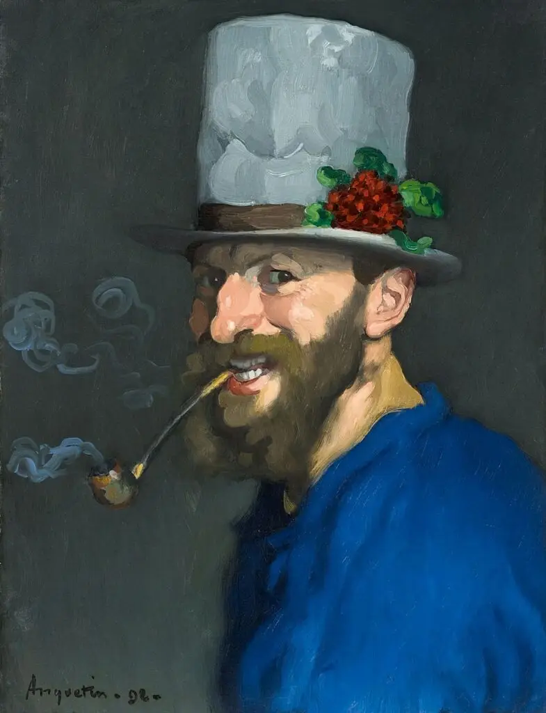 Expertise des œuvres de l'artiste et présentation de celui-ci, “Autoportrait à la pipe” (1892) de Louis Anquetin (1861-1932)