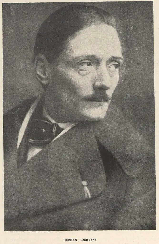 Expertise des œuvres de l'artiste et présentation de celui-ci, portrait photographique de l'artiste "Hermann Courtens” (1884-1956)