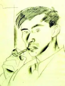 Expertise des œuvres de l'artiste et présentation de celui-ci, portrait de l'artiste "Jean Pougny"