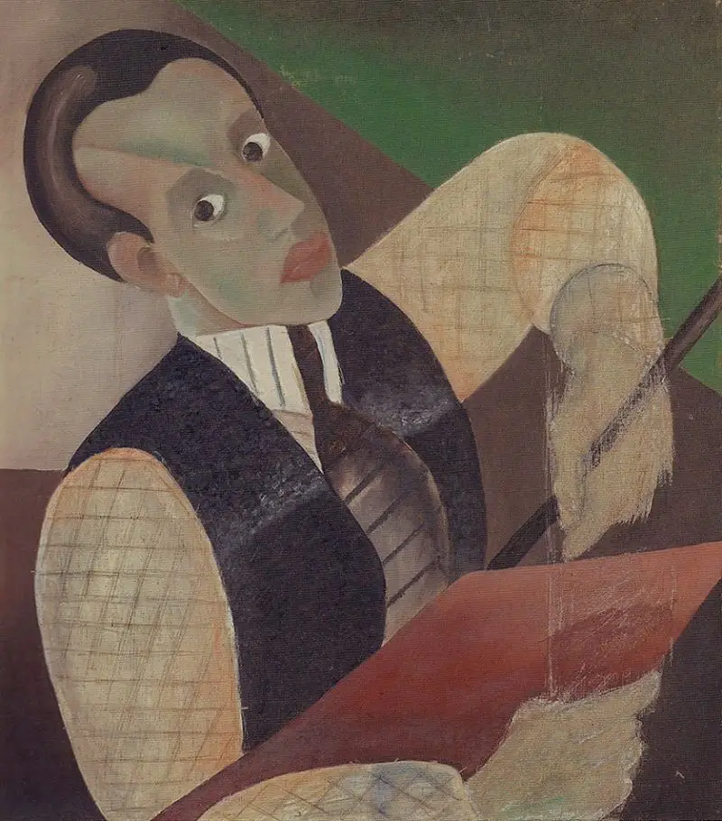 Expertise des œuvres de l'artiste et présentation de celui-ci, autoportrait de l'artiste "Jesekiel David Kirszenbaum" de 1925