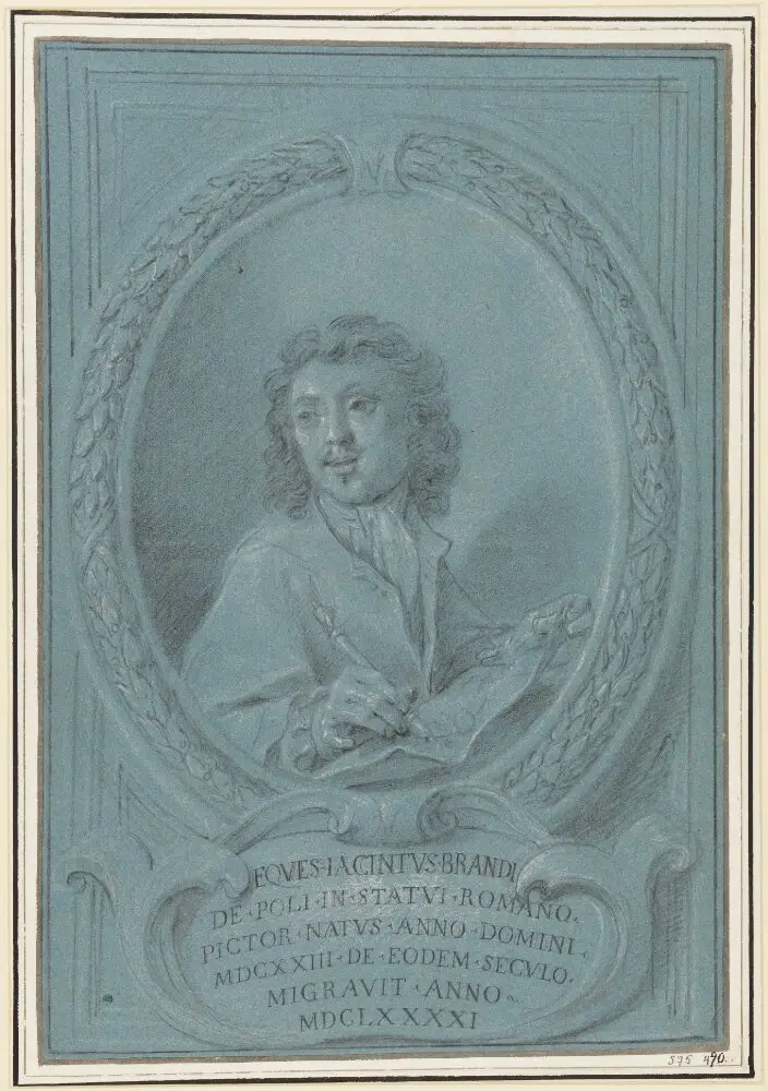 Expertise des œuvres de l'artiste et présentation de celui-ci, portrait de l'artiste "Giacinto Brandi"